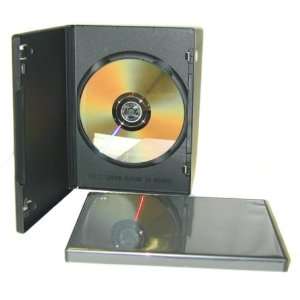  25 Standard Sturdy Black Single DVD Boxes with Wrap Around 
