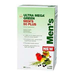  GNC Ultra Mega Green Mens 50 Plus 60 Caplets Health 