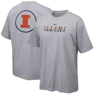  Nike Illinois Fighting Illini Ash School Pride T shirt 