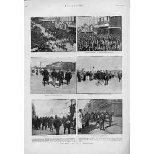  1901 Great Strike Marseilles France Old Prints