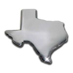    Texas Shape Lone Star State Flag Chrome Auto Emblem: Automotive