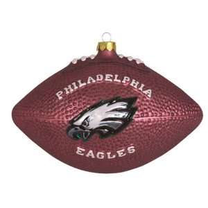   Philadelphia Eagles NFL Glass Football Ornament (5) 