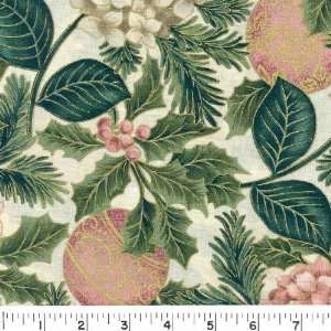   FLOWERING HOLIDAY   PINK Fabric By The Yard Arts, Crafts & Sewing