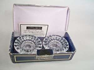 Genuine Crystal Candle Holder Set of Two With Box  