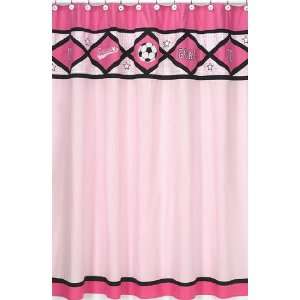  Soccer Pink Shower Curtain by JoJo Designs Pink Baby