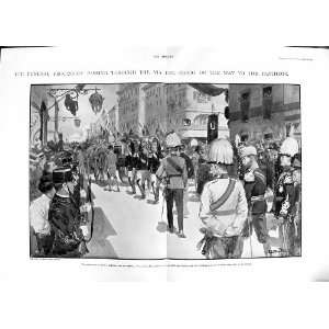  1900 FUNERAL KING HUMBERT VIA DEL CORSO PANTHEON ITALY 