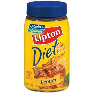 Lipton Instant Tea Mix, Diet Lemon, 3 oz: Grocery & Gourmet Food