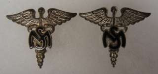 PAIR of Post WW2 US ARMY MEDICAL SERVICE CORPS PINS  