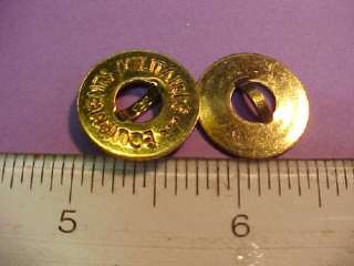 vintage 10 GOLD MILITARY EQUIPMENT TRENDY BUTTONS FS  