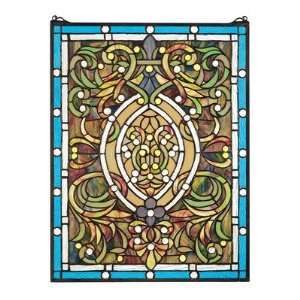  Beguiled in Blue Tiffany Style Stained Glass Window: Arts 