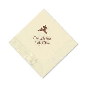  Personalized Stationery   Baby Deer Foil Stamped Napkins 
