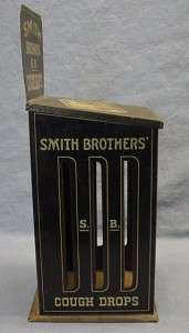 Antique Smith Brothers Cough Drops Store Counter Display Dispenser 