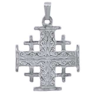Jerusalem Crusaders Christian Cross Pendant Silver 925  