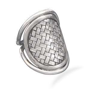  Oval Weave Design Ring (8) Jewelry
