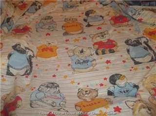 BOYS/Girls Cartoon Character Twin Bed Flat Sheets (Vintage Fabric 