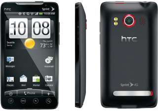 HTC EVO 4G Black Sprint 2GB Card + FREE Car Charger & More 