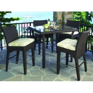  Lloyd Flanders Monaco Wicker 5 Piece Dining Set Patio 