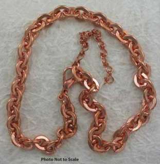 16 19 10x10mm Heavy Flat Curb Link Copper Chain, New  