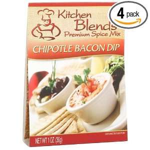 Kitchen Blends Chipotle Bacon Dip Mix, 1 Ounce Packages (Pack of 4)