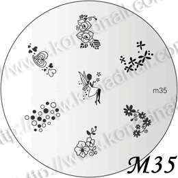 Konad Stamping Nail Nails Design Art Image Plate M35  