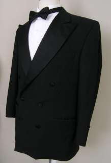 Faconnable Talleur Tuxedo Jacket Black Peak Lapel Double Breasted 
