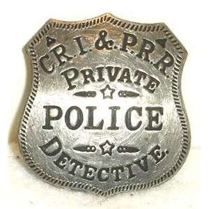  CRI PRR Railroad Detective Old West Police Badge 