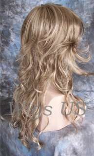 Wigs Dark Ash Blonde with highlights Wild Layers Wig  