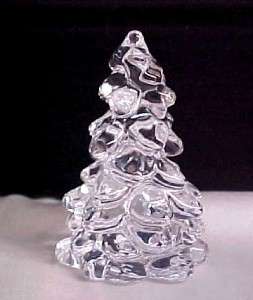 Mosser Glass Mini Crystal Clear Christmas Tree Figurine