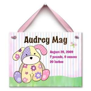  Precious Pup Personalized Wall Tile (Girl)