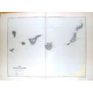  STANFORD MAP 1904 CANARY ISLANDS TENERIFE LANZAROTE: Home 