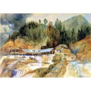   Made Oil Reproduction   Thomas Moran   32 x 22 inches   Trojes Mine