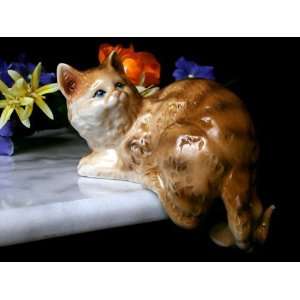  Porcelain Yellow Tabby Cat Shelf Sitter: Everything Else