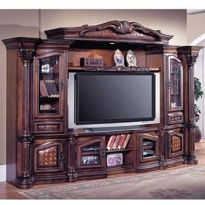   Collection Expandable TV Stand & Entertainment Wall System   4 Piece