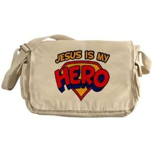  Khaki Messenger Bag Jesus Is My Hero 
