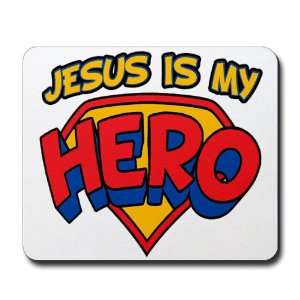  Mousepad (Mouse Pad) Jesus Is My Hero 