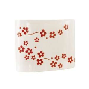  Keiko Short White Flowered Vase: Kitchen & Dining