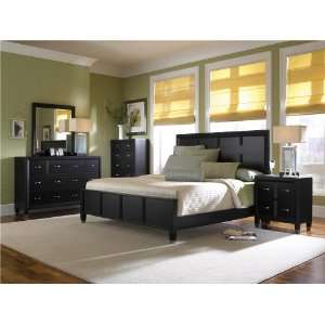  Broyhill Westlake Black Stain Finish Queen Panel Bed: Home 