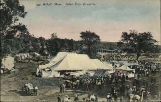ATHOL MA Fair Grounds c1905 Postcard  