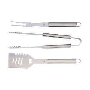 New Chefmaster 3pc Stainless Steel Barbeque Tool Set Stainless Steel 