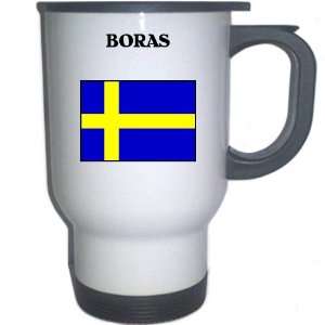 Sweden   BORAS White Stainless Steel Mug