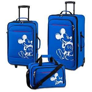    Disney Rolling Mickey Mouse Luggage Set    Blue 3 Pc. Clothing