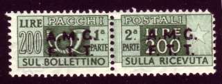 Italy Triest 1947 Parcel Post 200l pair Sc #Q10 mlh  