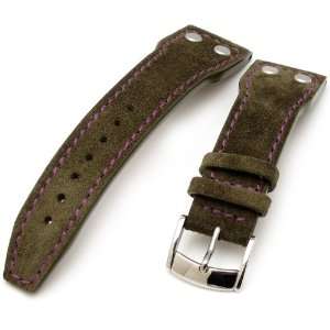   Rivet Lug in Military Style Green Pilot Watch Strap: Everything Else