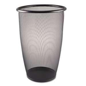  9718BL   Onyx Round Mesh Wastebasket, Steel Mesh, 9 gal 