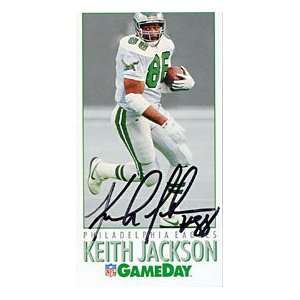 Keith Jackson Autographed / Signed 1992 NFL GameDay Card