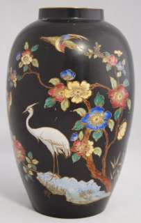 Antique EARLY 1912 CARLTON CLOISONNE WARE WHITE STORK # 723 Large 