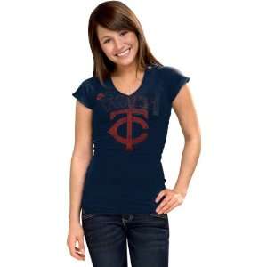   Nike Womens Navy Cooperstown Bases Loaded Tee: Sports & Outdoors
