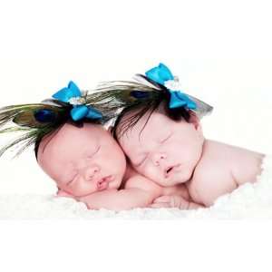   Couture Princess Feathers Baby Headband or Girls Hair Bow: Beauty