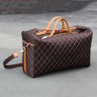 Mens Quilted Travel Weekend Gym Bag Laptop Briefcase Satchel 2 colors 