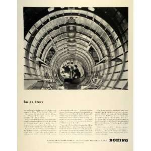  1942 Ad WWII Boeing Flying Fortress Barrel View War 